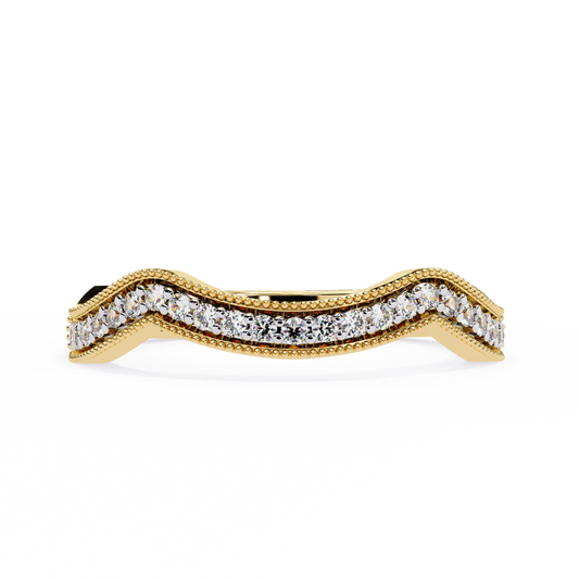 Contour Milgrain Lab Grown Diamond Ring