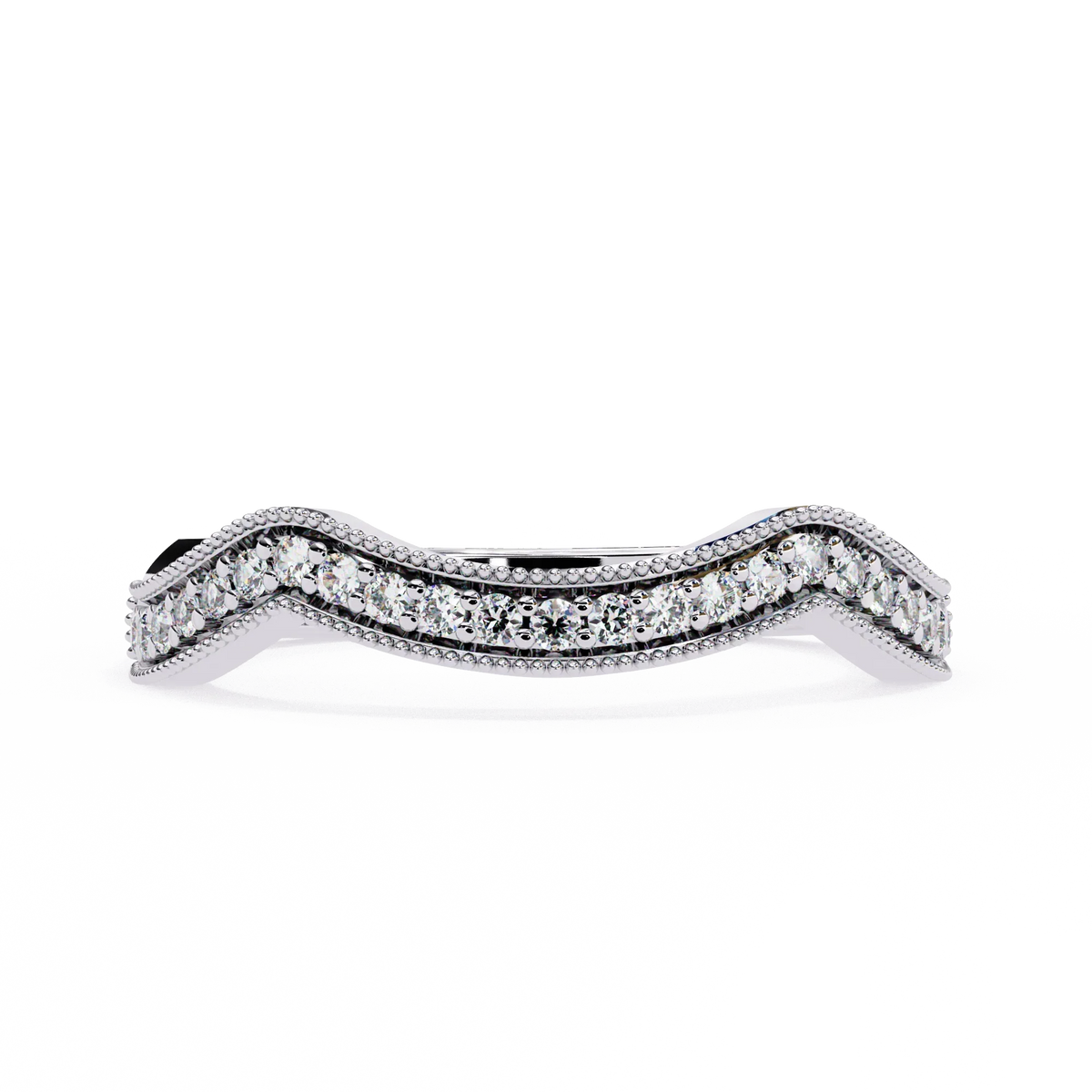 Contour Milgrain Lab Grown Diamond Ring - Ophiratbf