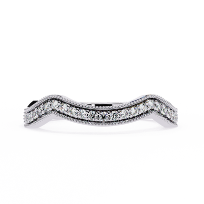 Contour Milgrain Lab Grown Diamond Ring