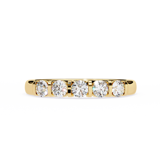 Radiant Five Lab Grown Diamond Band