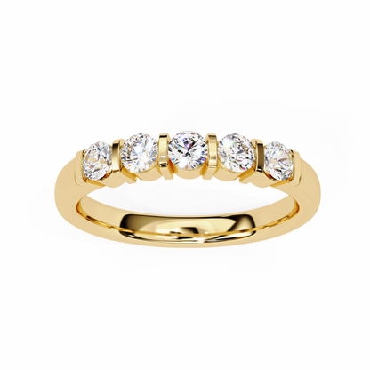 Radiant Five Lab Grown Diamond Band