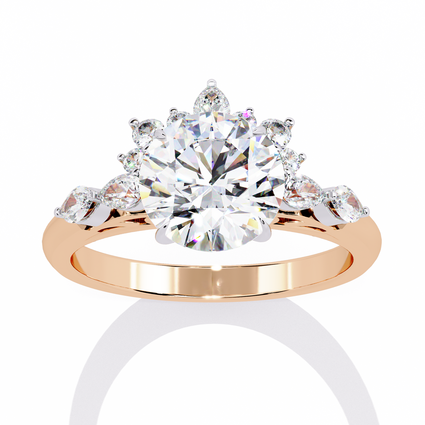 regal halo lab grown diamond ring