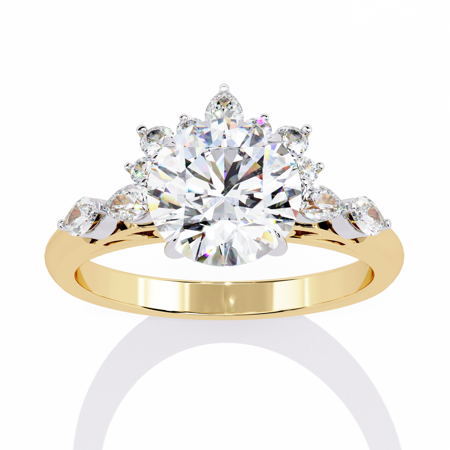 regal halo lab grown diamond ring