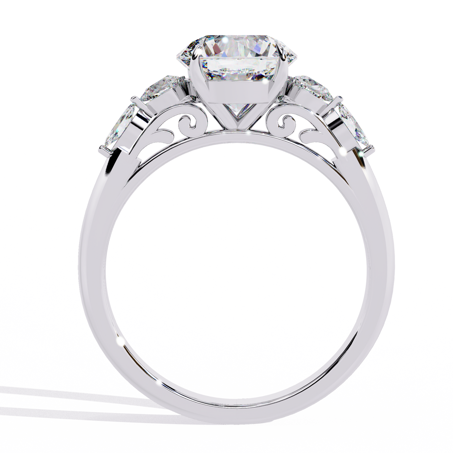 regal halo lab grown diamond ring
