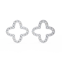 Celeste Quatrefoil Lab Grown Diamond Studs - Ophiratbf