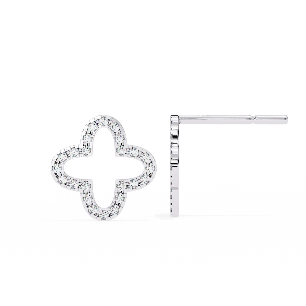 Celeste Quatrefoil Lab Grown Diamond Studs - Ophiratbf