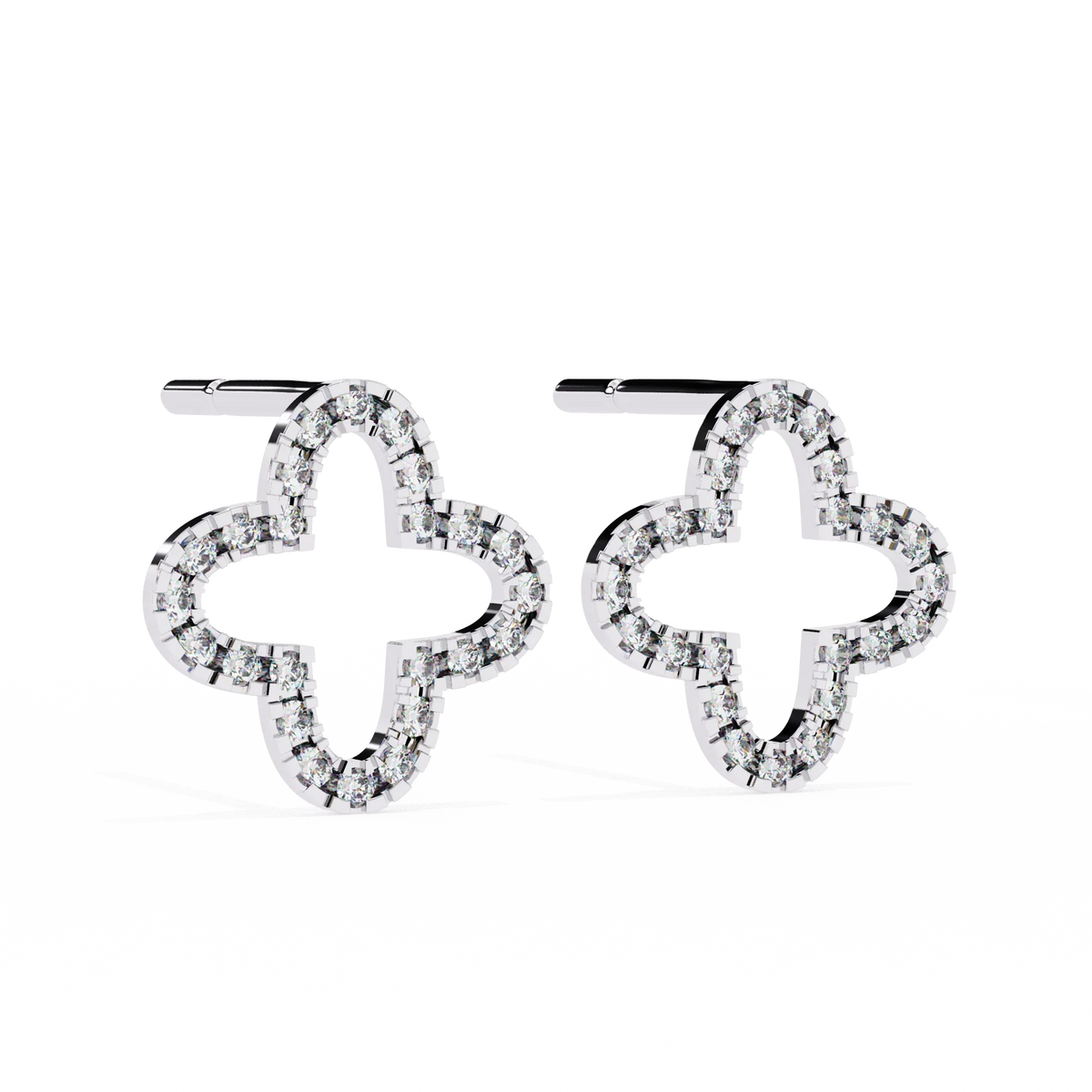 Celeste Quatrefoil Lab Grown Diamond Studs - Ophiratbf