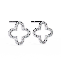 Celeste Quatrefoil Lab Grown Diamond Studs - Ophiratbf