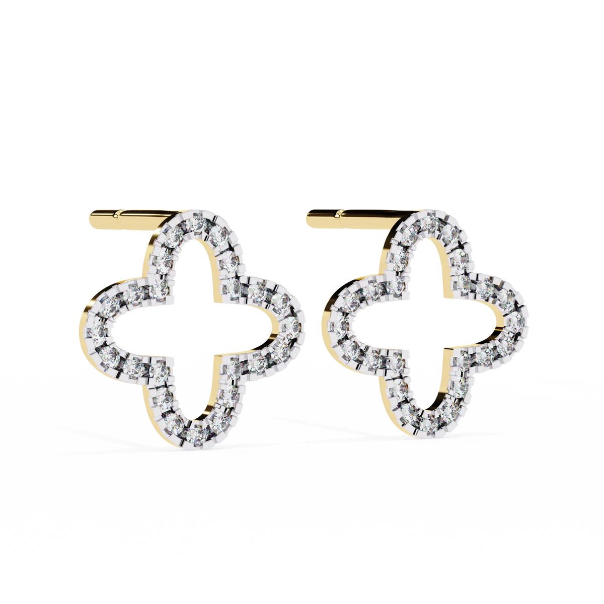 Celeste Quatrefoil Lab Grown Diamond Studs - Ophiratbf