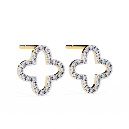 Celeste Quatrefoil Lab Grown Diamond Studs