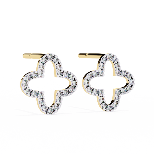 Celeste Quatrefoil Lab Grown Diamond Studs