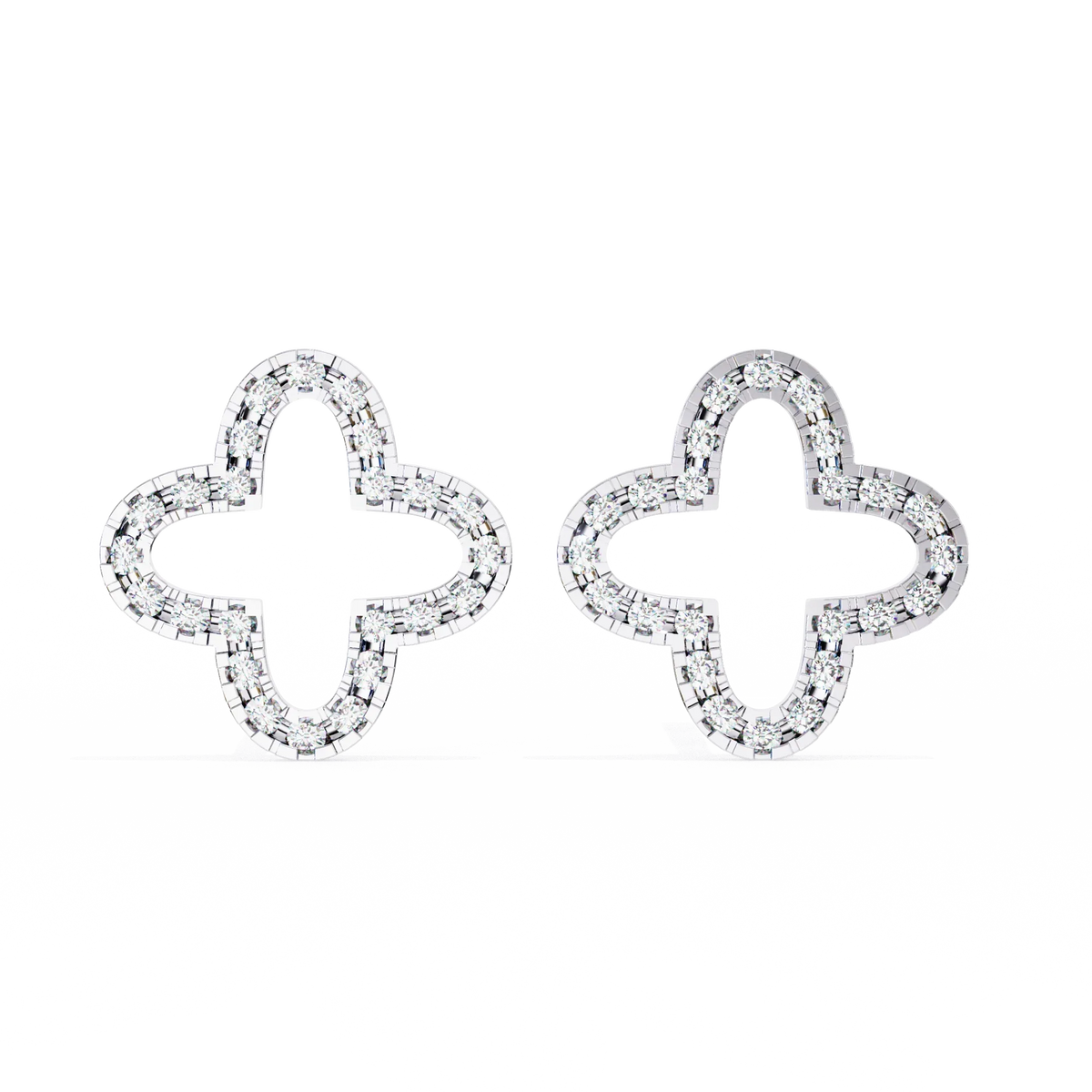 Celeste Quatrefoil Lab Grown Diamond Studs - Ophiratbf