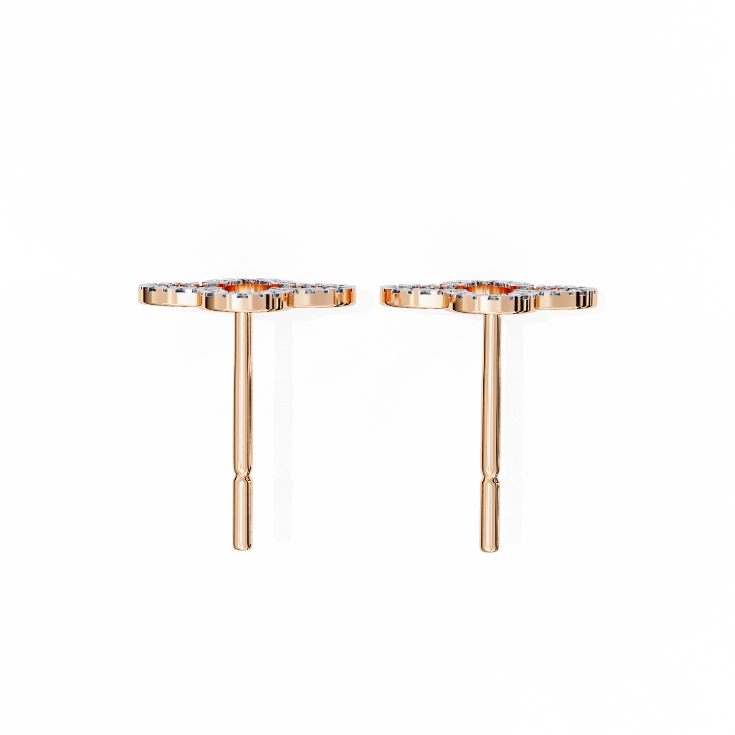 celeste quatrefoil lab grown diamond studs