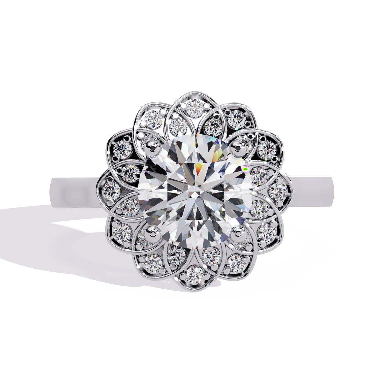 Blossom Radiance Lab Grown Diamond Ring - Ophiratbf