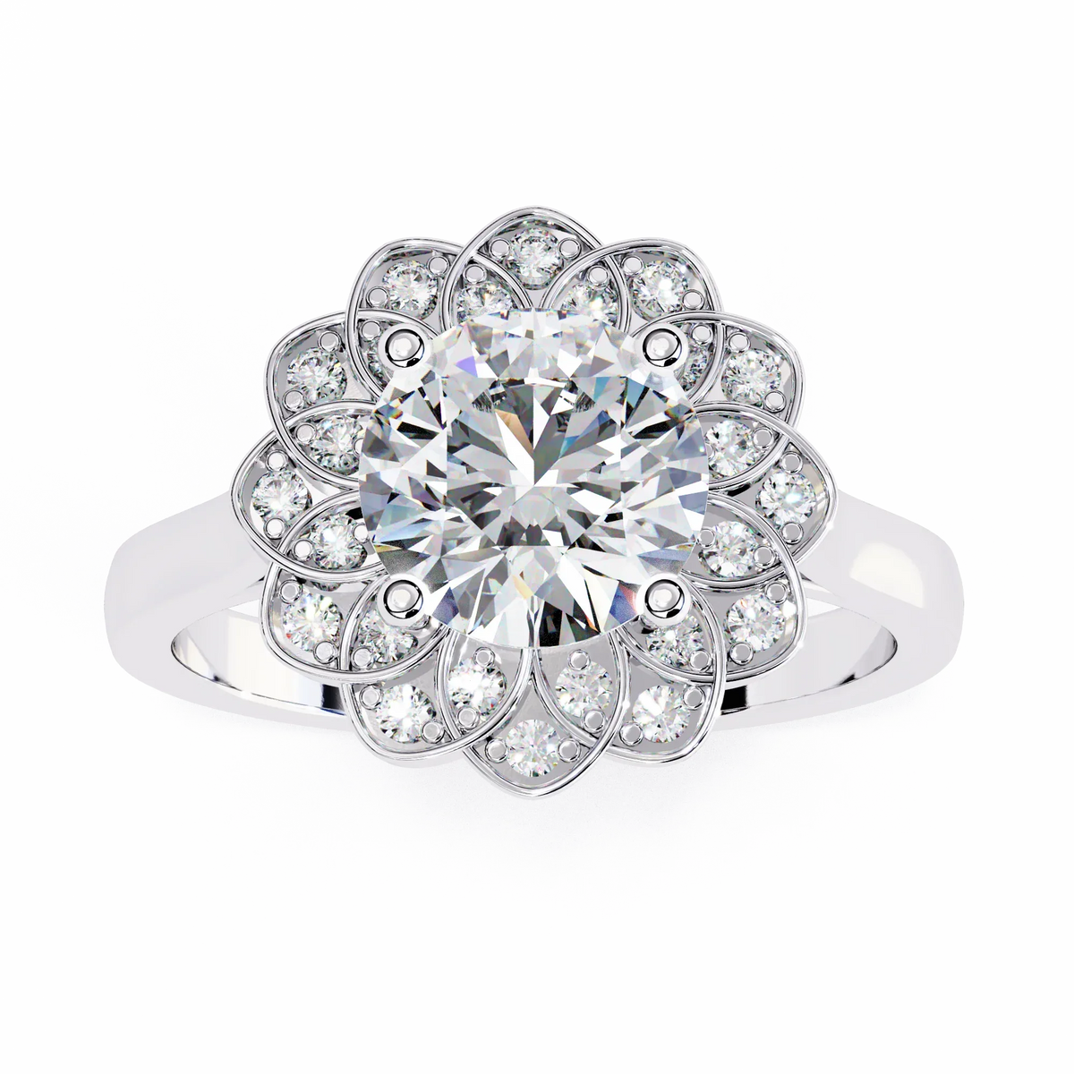 Blossom Radiance Lab Grown Diamond Ring - Ophiratbf