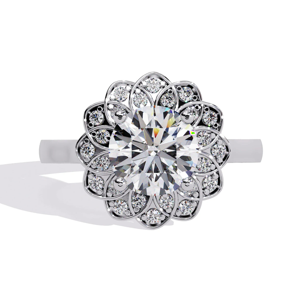 Blossom Radiance Lab Grown Diamond Ring - Ophiratbf