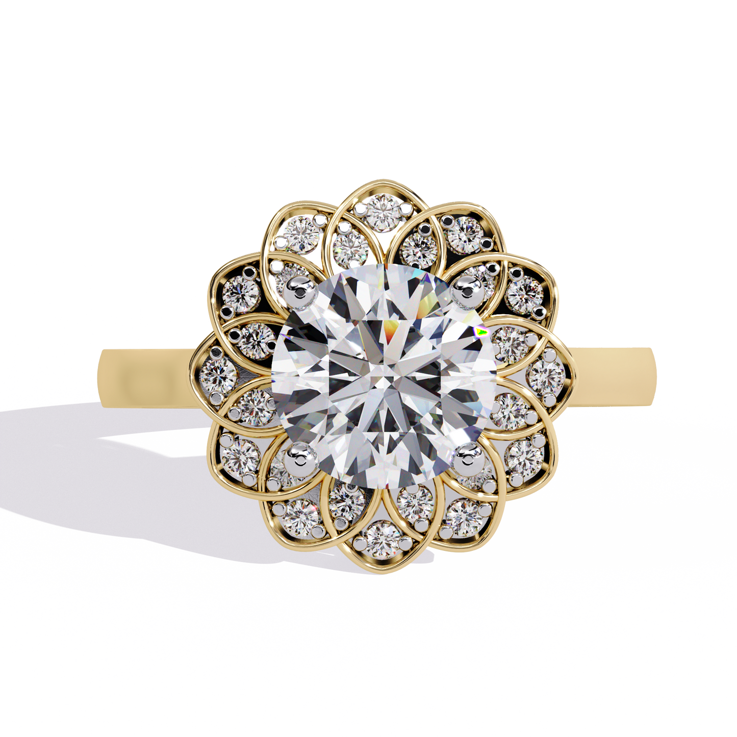 blossom radiance lab grown diamond ring