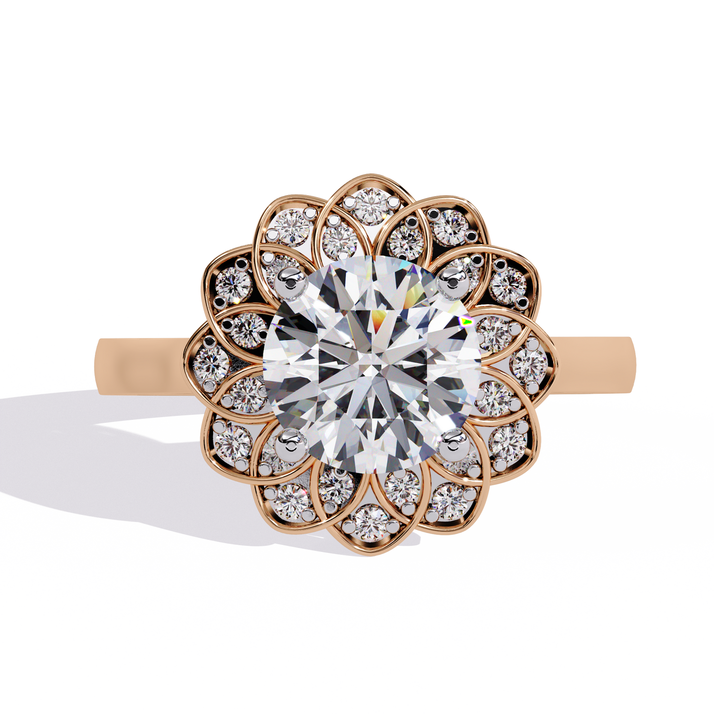blossom radiance lab grown diamond ring