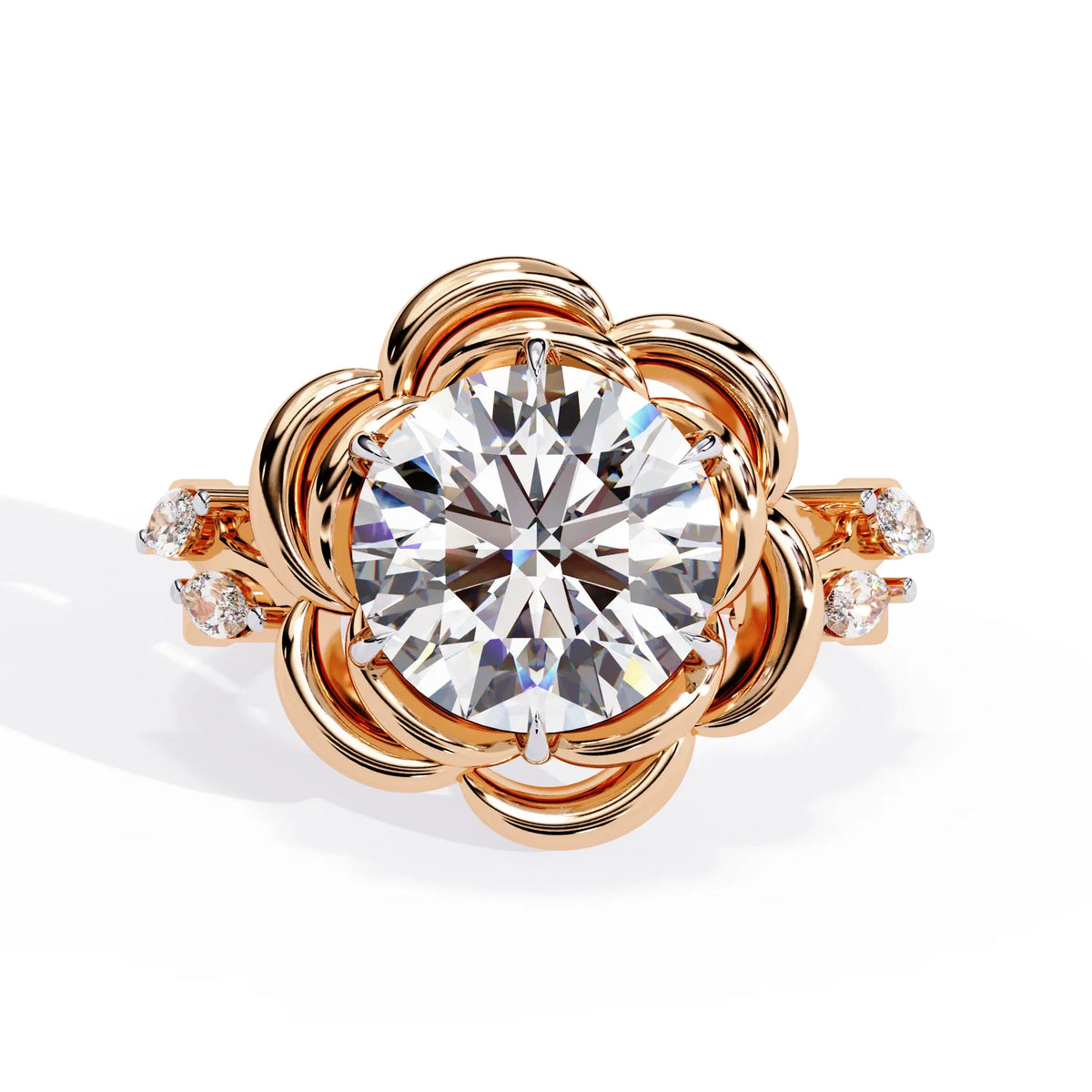 Golden Bloom Lab Grown Diamond Ring - Ophiratbf