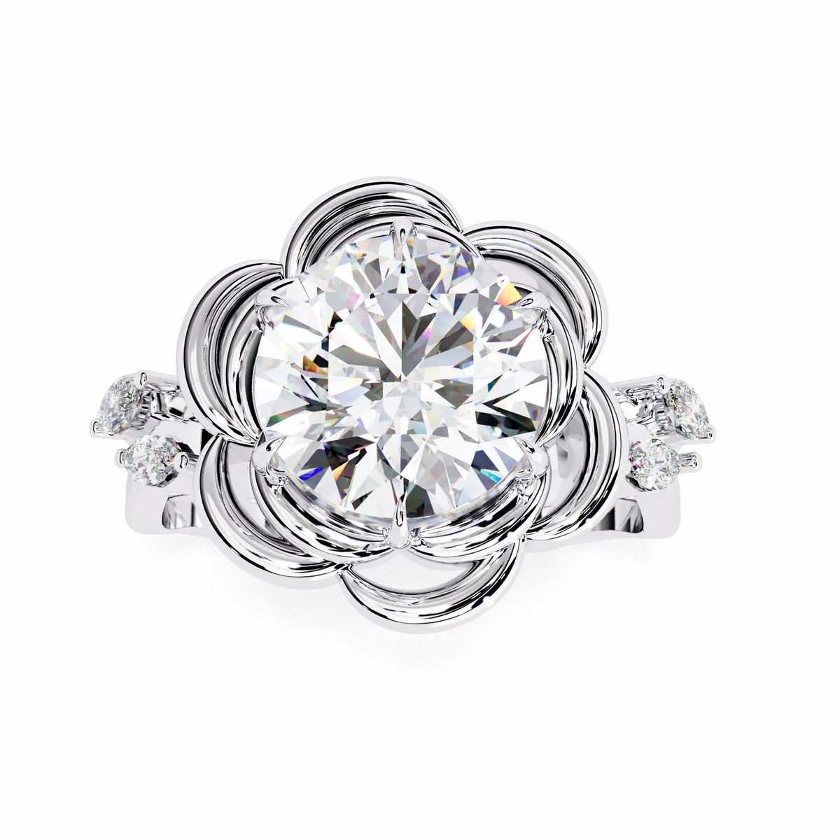 Golden Bloom Lab Grown Diamond Ring - Ophiratbf