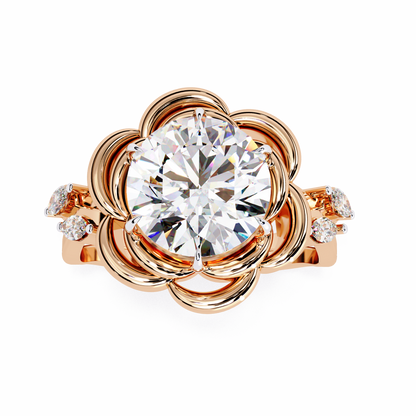 Golden Bloom Lab Grown Diamond Ring