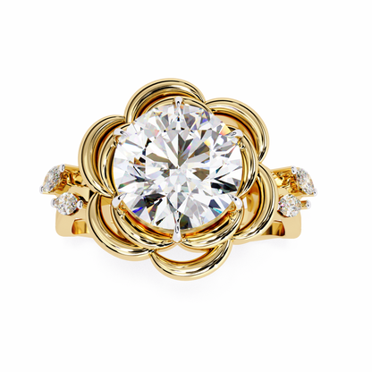 Golden Bloom Lab Grown Diamond Ring