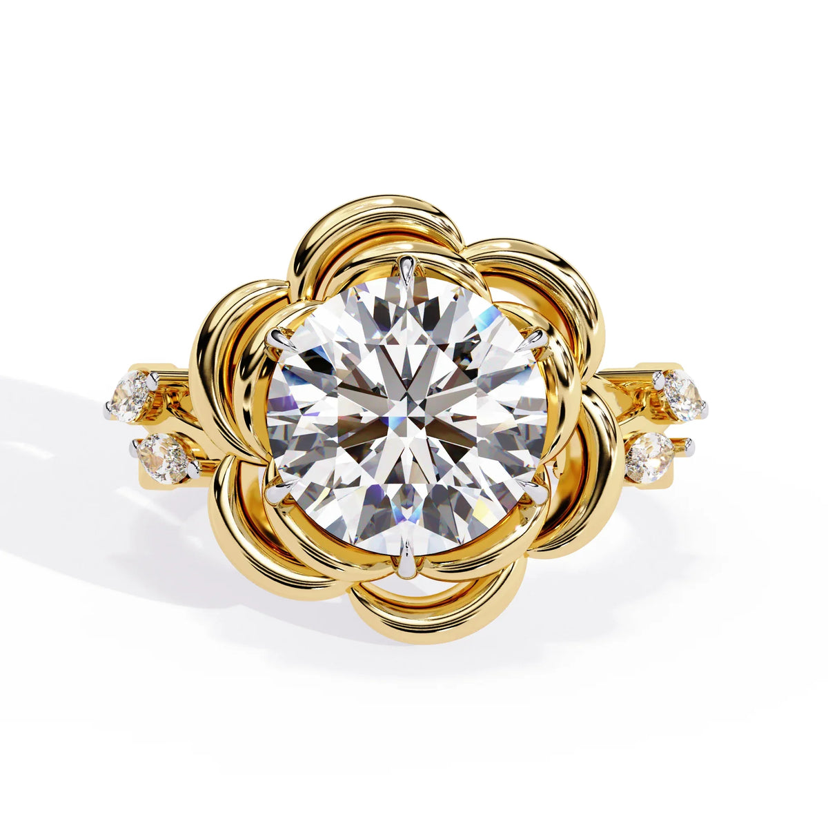 Golden Bloom Lab Grown Diamond Ring - Ophiratbf