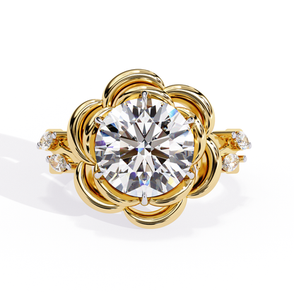 Golden Bloom Lab Grown Diamond Ring