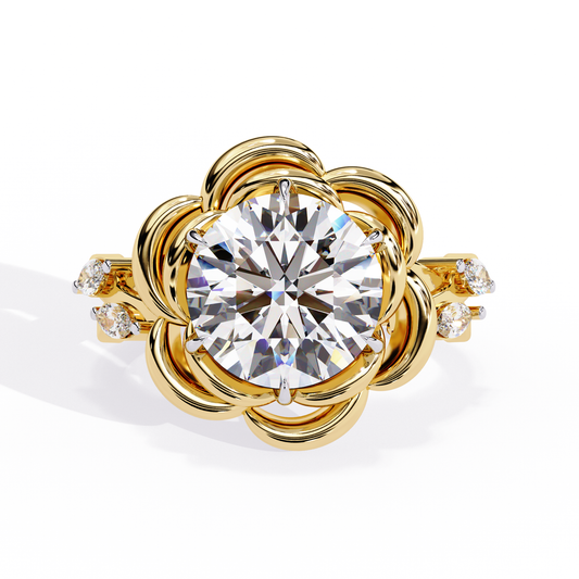 Golden Bloom Lab Grown Diamond Ring