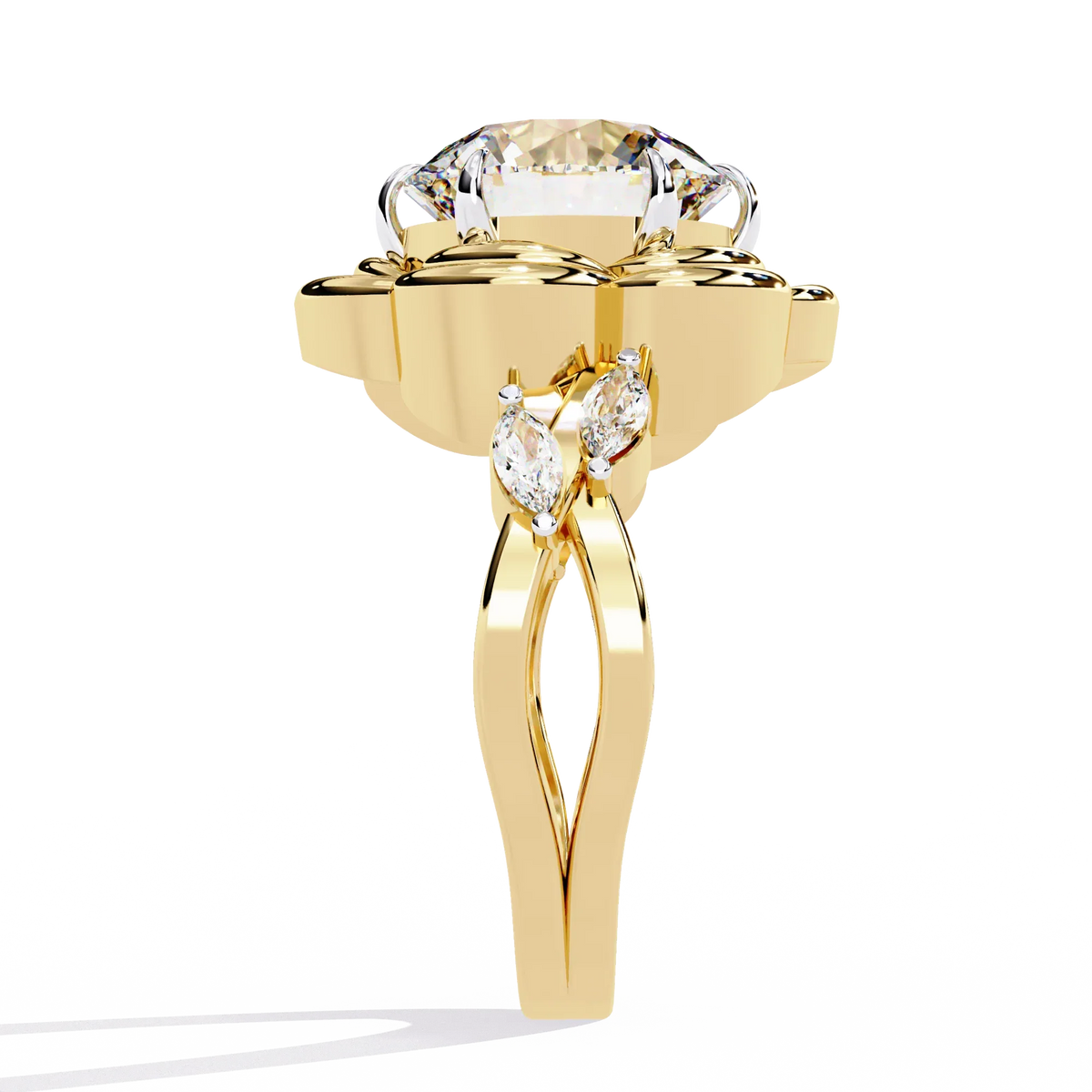 Golden Bloom Lab Grown Diamond Ring - Ophiratbf