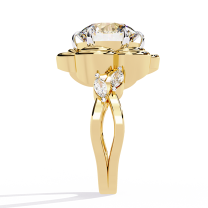 Golden Bloom Lab Grown Diamond Ring