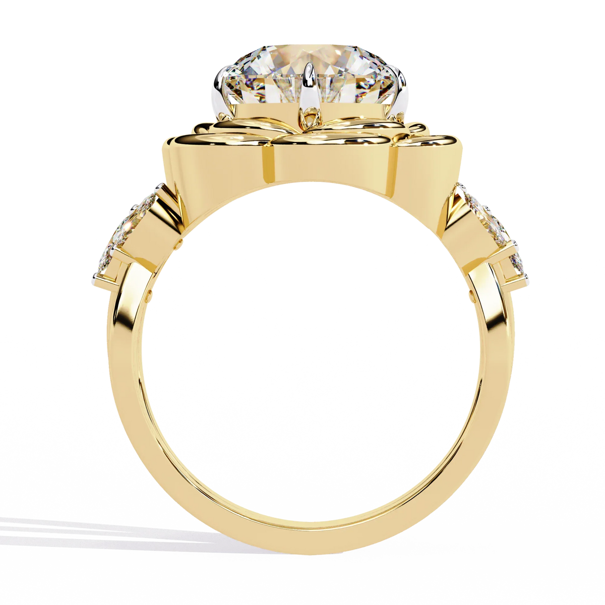 Golden Bloom Lab Grown Diamond Ring - Ophiratbf