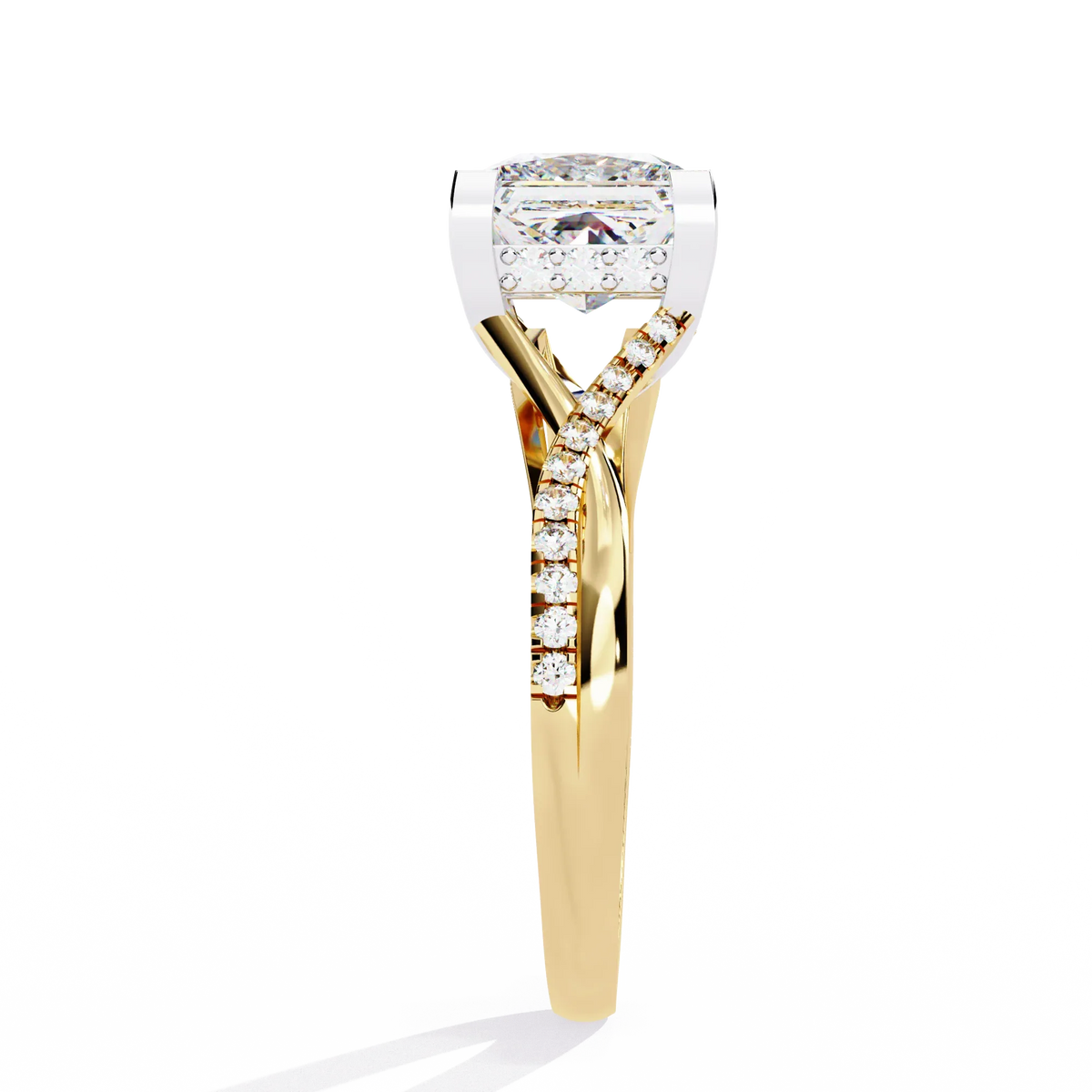 Radiant Twist Lab Grown Diamond Ring - Ophiratbf
