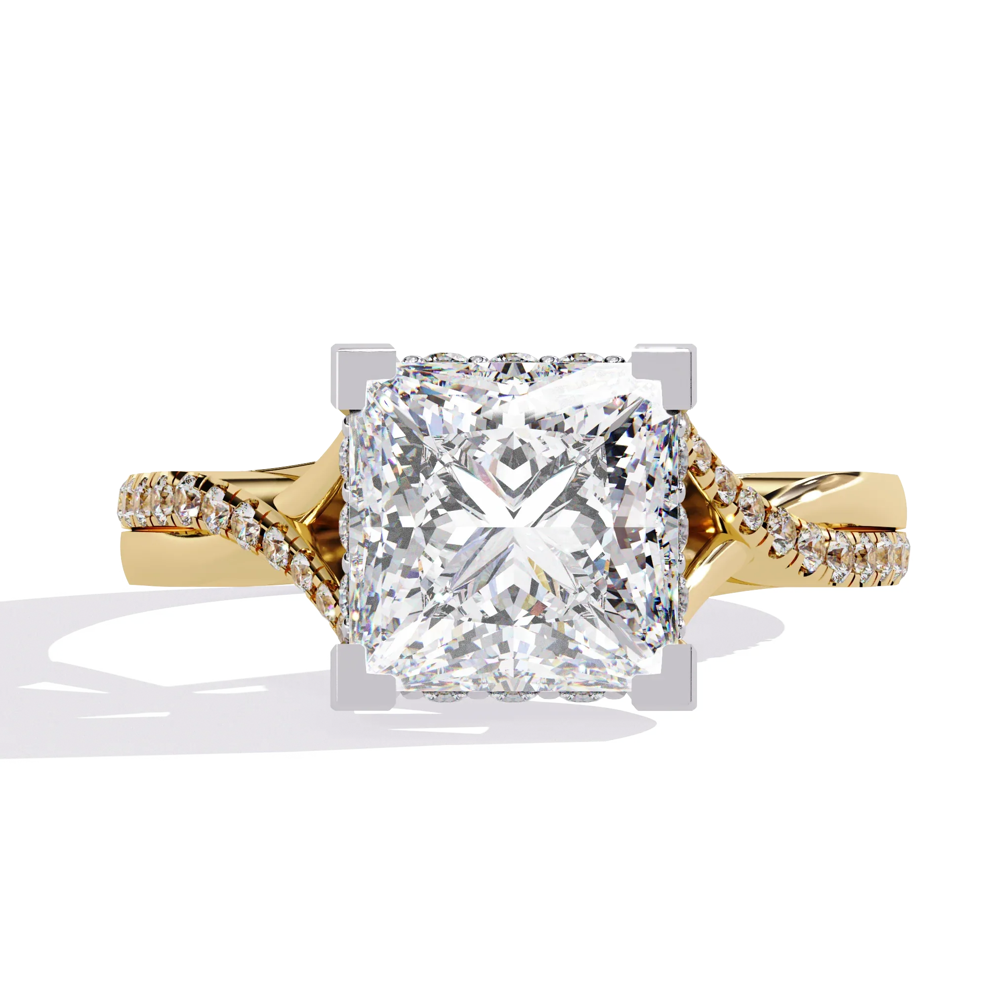 Radiant Twist Lab Grown Diamond Ring - Ophiratbf