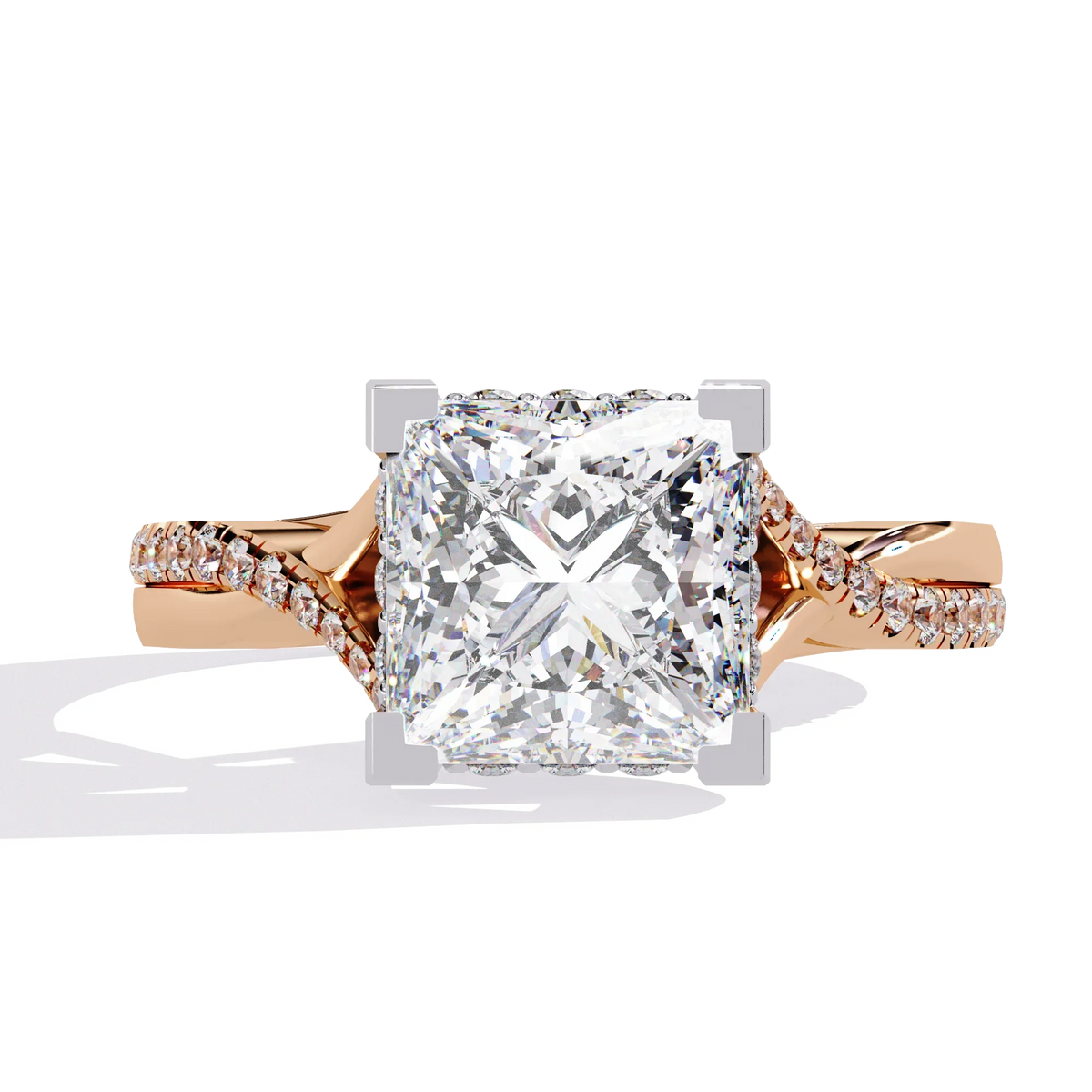 Radiant Twist Lab Grown Diamond Ring - Ophiratbf