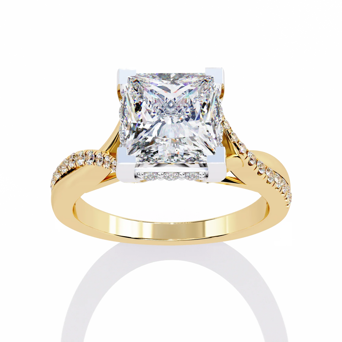 Radiant Twist Lab Grown Diamond Ring - Ophiratbf