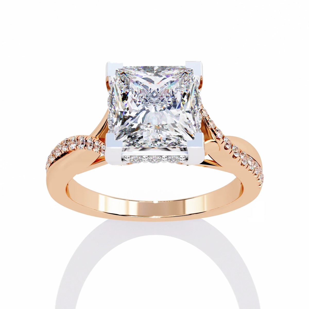 Radiant Twist Lab Grown Diamond Ring - Ophiratbf