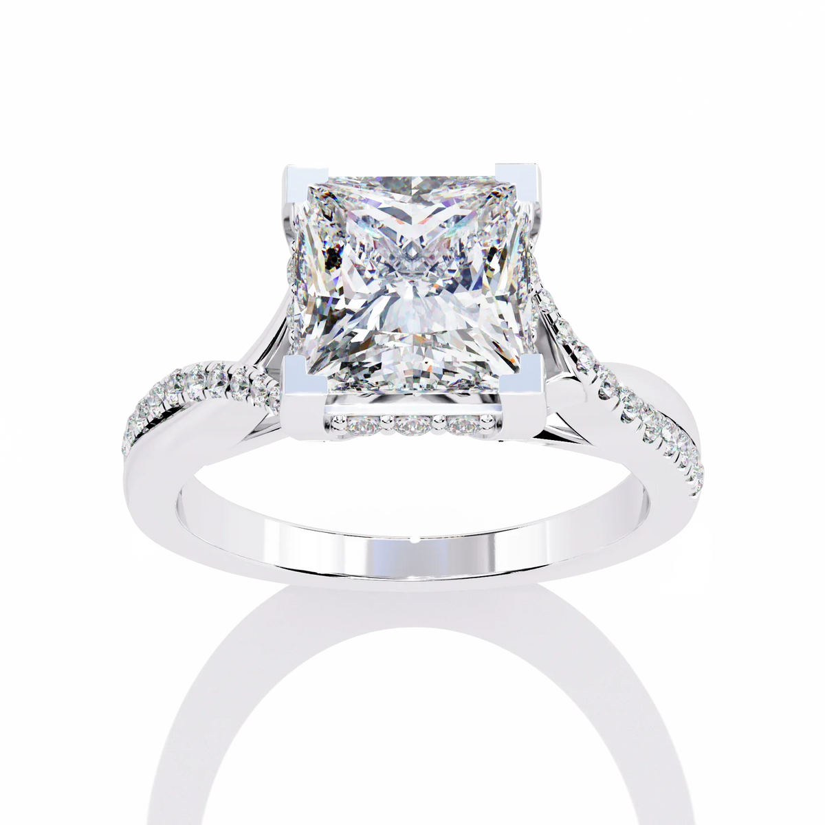 Radiant Twist Lab Grown Diamond Ring - Ophiratbf