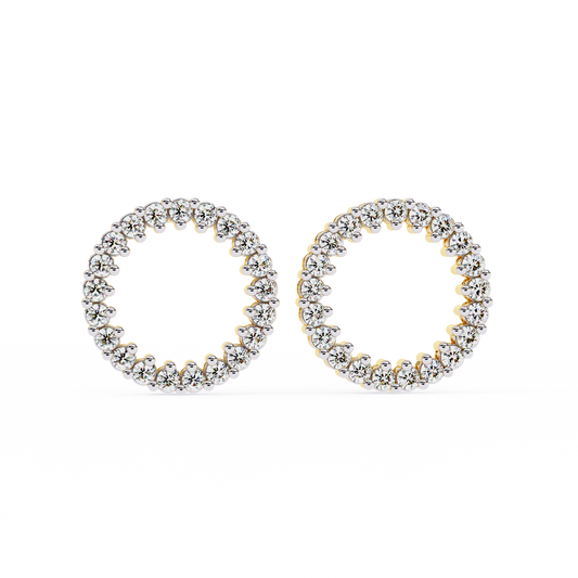 Aurora Circle Lab Grown Diamond Studs