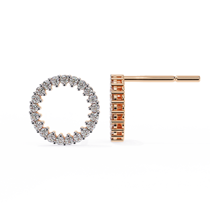 Aurora Circle Lab Grown Diamond Studs