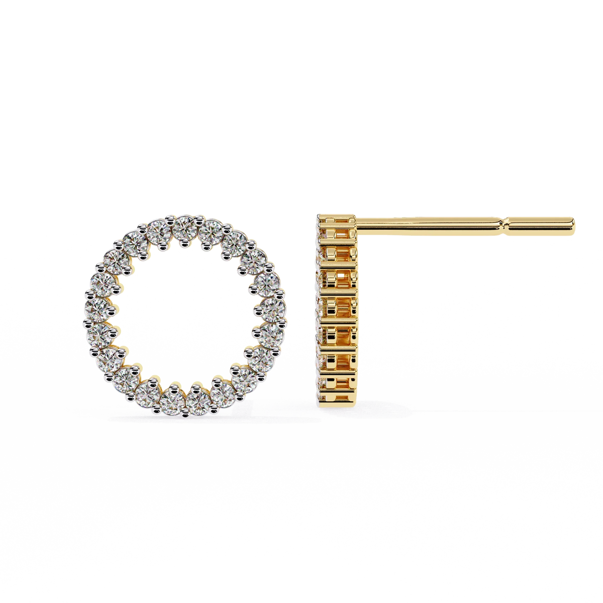 Aurora Circle Lab Grown Diamond Studs - Ophiratbf