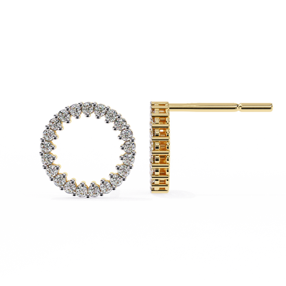 Aurora Circle Lab Grown Diamond Studs