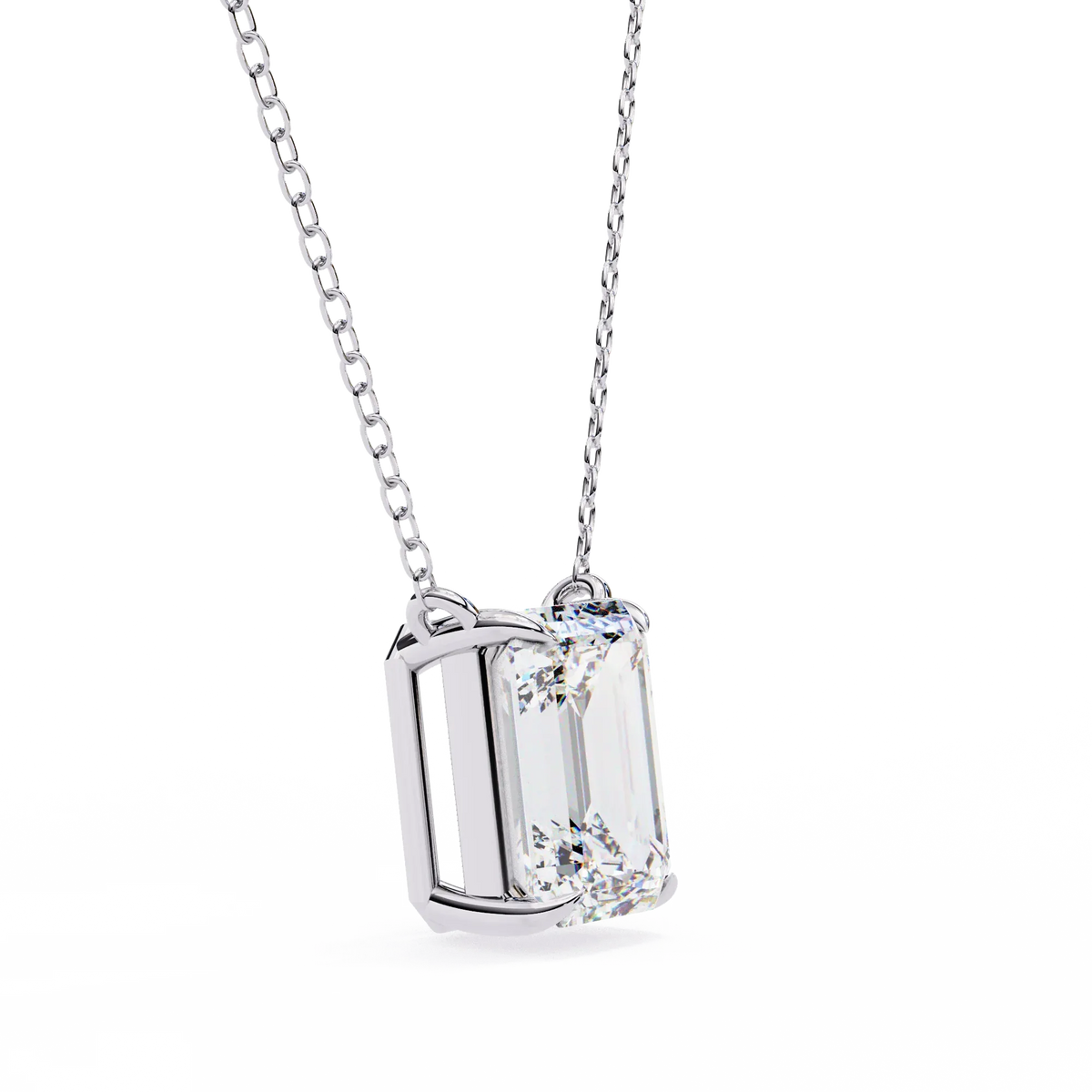 Valora Step-Cut Lab Grown Diamond Solitaire Pendant - Ophiratbf