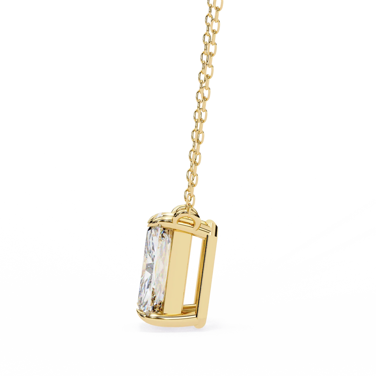Valora Step-Cut Lab Grown Diamond Solitaire Pendant - Ophiratbf