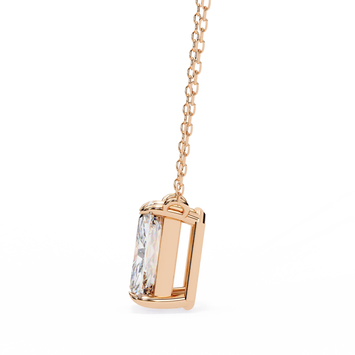 Valora Step-Cut Lab Grown Diamond Solitaire Pendant - Ophiratbf