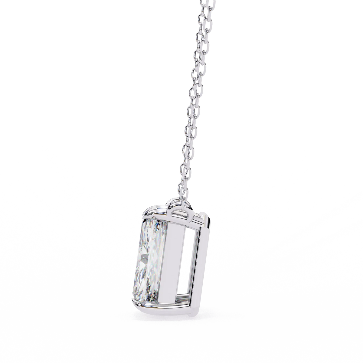 Valora Step-Cut Lab Grown Diamond Solitaire Pendant - Ophiratbf
