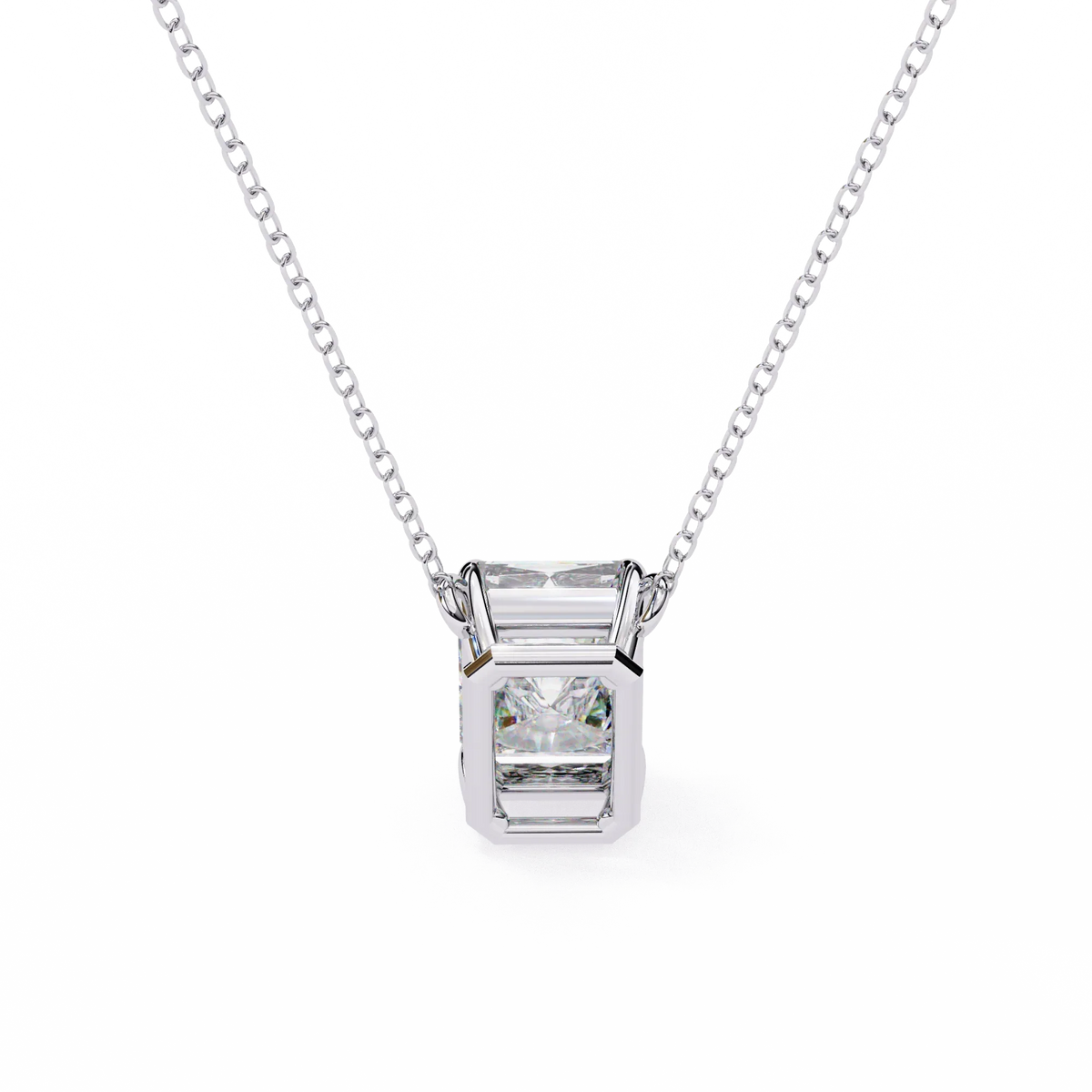 Valora Step-Cut Lab Grown Diamond Solitaire Pendant - Ophiratbf