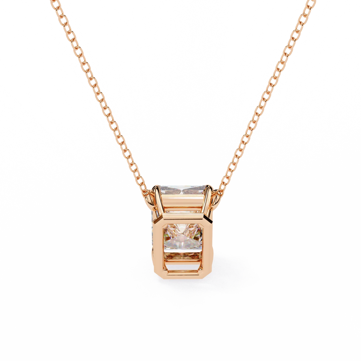 Valora Step-Cut Lab Grown Diamond Solitaire Pendant - Ophiratbf