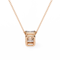 Valora Step-Cut Lab Grown Diamond Solitaire Pendant - Ophiratbf