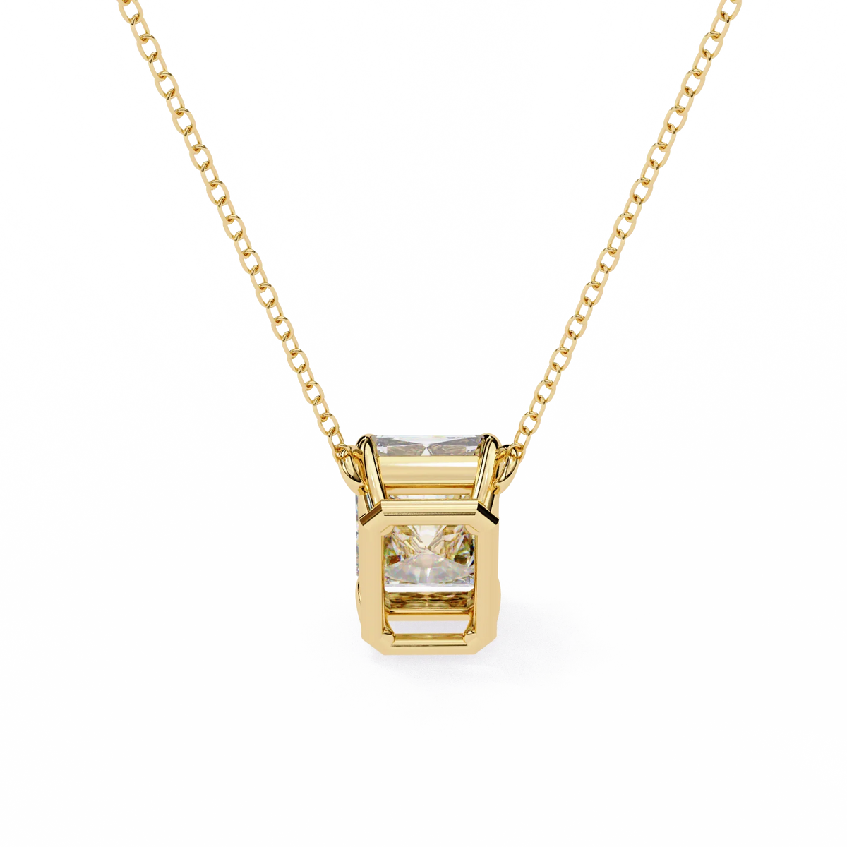 Valora Step-Cut Lab Grown Diamond Solitaire Pendant - Ophiratbf